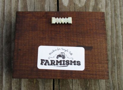Farmism Wood Block with Saw tooth Hanger