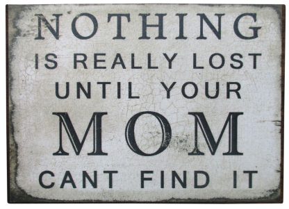 Nothing is Really Lost Until Your Mom Can't Find It