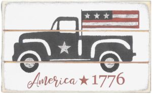 America 1776, Features a Vintage Pick Up Truck.