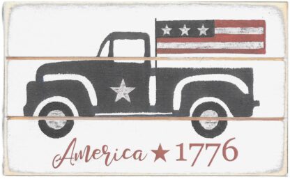 America 1776, Features a Vintage Pick Up Truck.