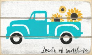 Loads of Sunshine, Featuring a Vintage Pick Up Truck, 5×3 Inches